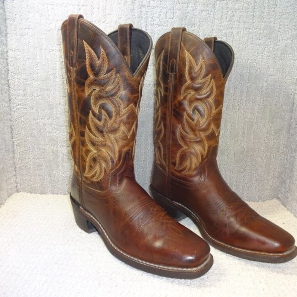 Laredo Rust Earth Mens 7D Brown Square Toe, cowboy  Western Boots 68354